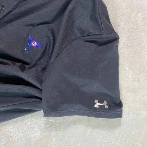 Under Armour Women’s HeatGear Golf‎ Polo Black Medium R Flag Logo Stretch - Picture 7 of 7